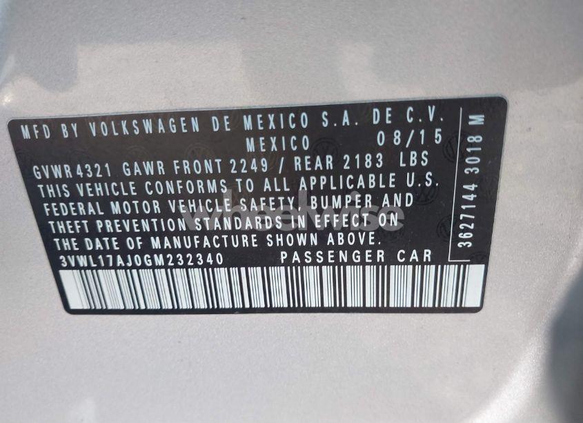 Photo 9 of 2016 Volkswagen Jetta 1.8T SEL (VIN 3VWL17AJ0GM232340)