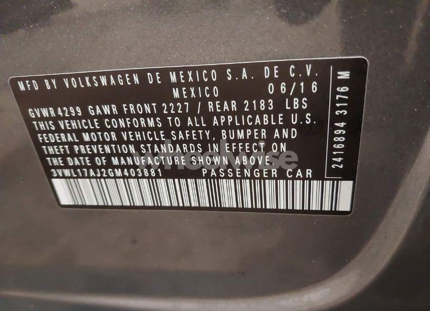 Photo 9 of 2016 Volkswagen Jetta 1.8T SEL/1.8T SEL PREMIUM (VIN 3VWL17AJ2GM403881)