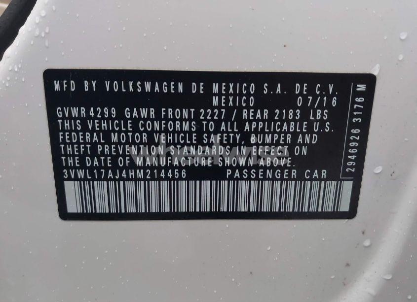 Photo 9 of 2017 Volkswagen Jetta 1.8T SEL (VIN 3VWL17AJ4HM214456)