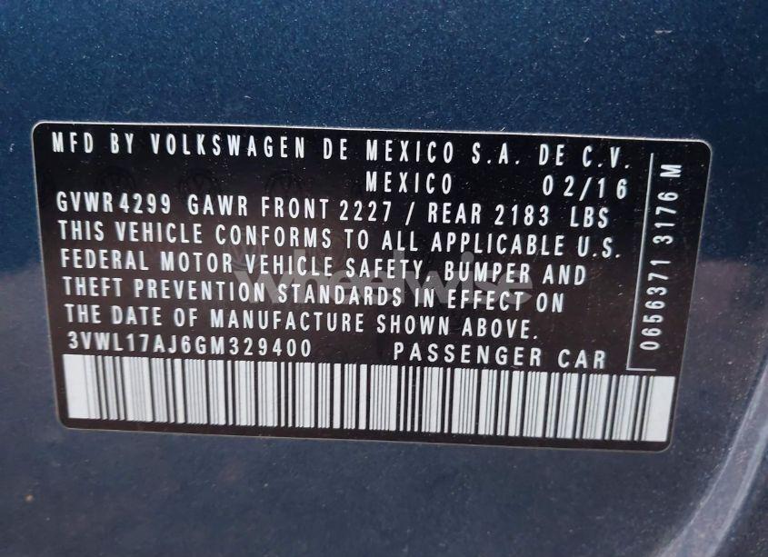 Photo 9 of 2016 Volkswagen Jetta 1.8T SEL (VIN 3VWL17AJ6GM329400)