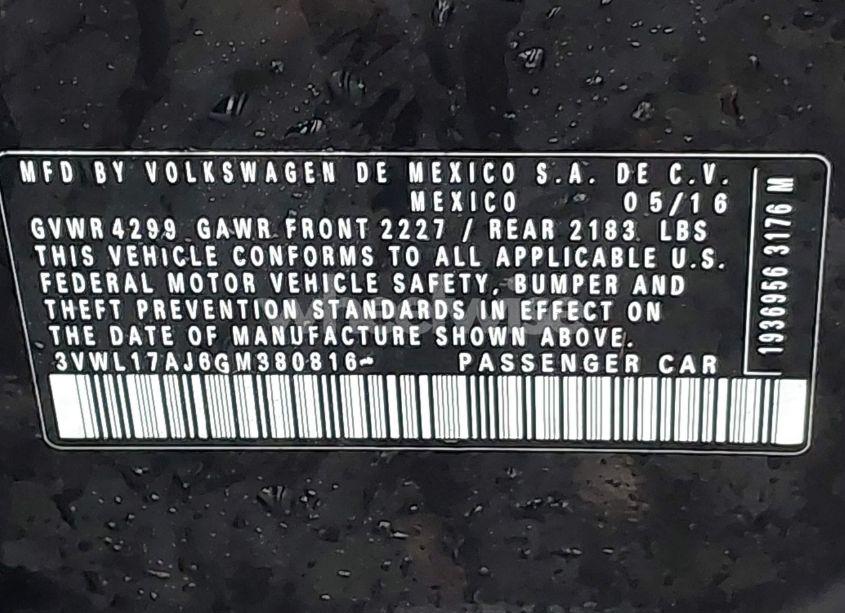 Photo 9 of 2016 Volkswagen Jetta 1.8T SEL (VIN 3VWL17AJ6GM380816)