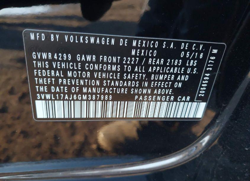 Photo 9 of 2016 Volkswagen Jetta 1.8T SEL (VIN 3VWL17AJ6GM387989)
