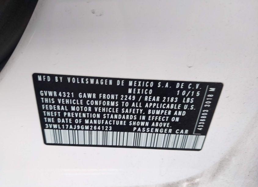 Photo 9 of 2016 Volkswagen Jetta 1.8T SEL (VIN 3VWL17AJ9GM264123)