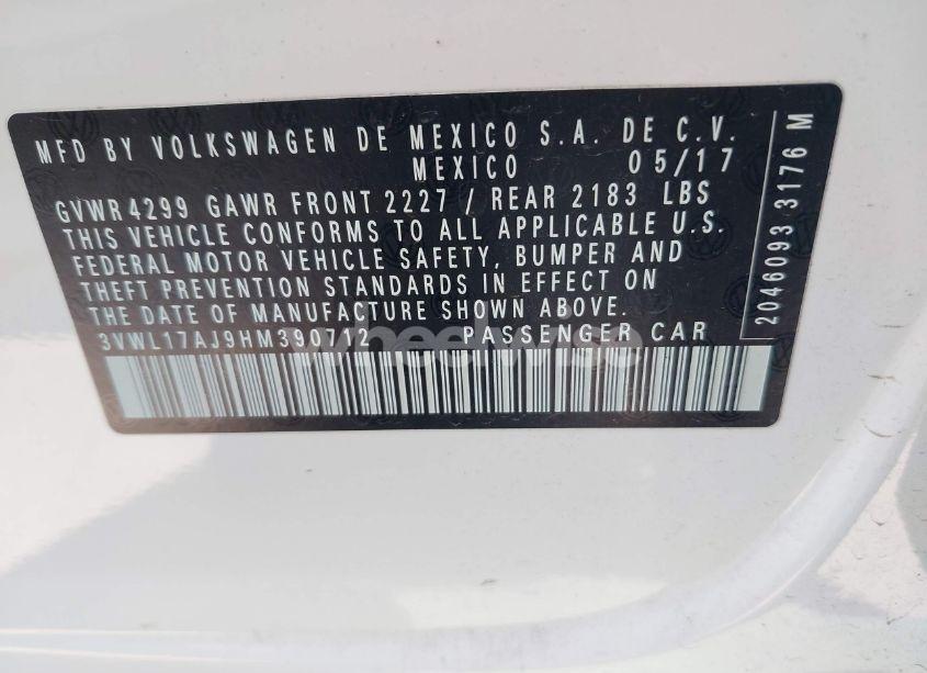 Photo 9 of 2017 Volkswagen Jetta 1.8T SEL/1.8T SEL PREMIUM (VIN 3VWL17AJ9HM390712)