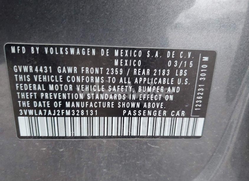 Photo 9 of 2015 Volkswagen Jetta 2.0L TDI S (VIN 3VWLA7AJ2FM328131)