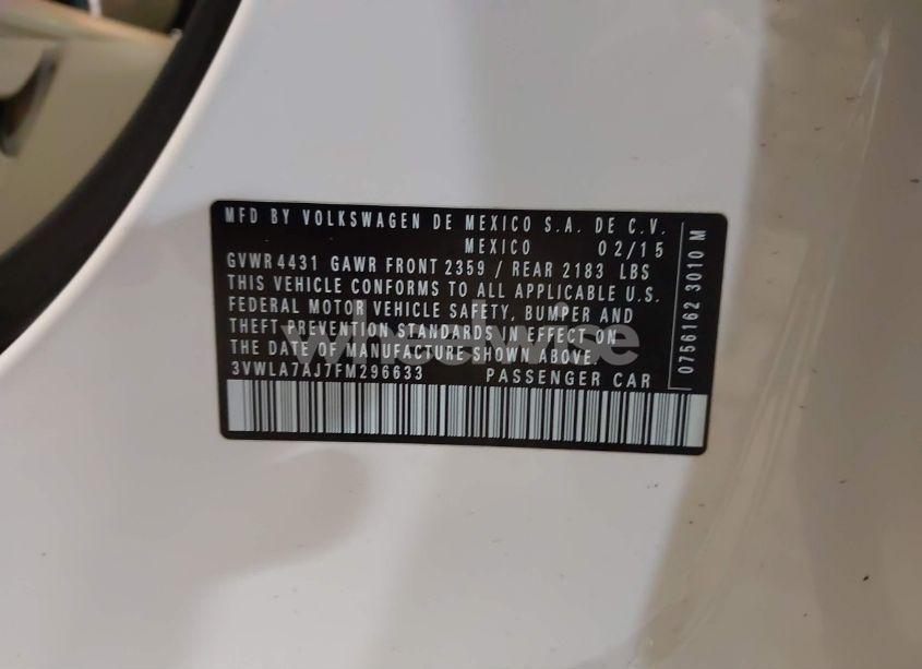 Photo 9 of 2015 Volkswagen Jetta 2.0L TDI SE (VIN 3VWLA7AJ7FM296633)