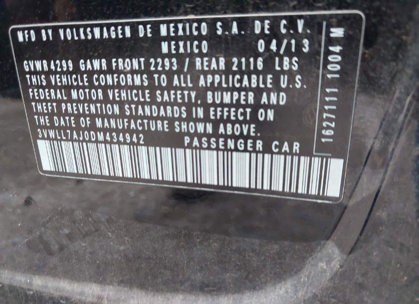 Photo 9 of 2013 Volkswagen Jetta 2.0L TDI (VIN 3VWLL7AJ0DM434942)