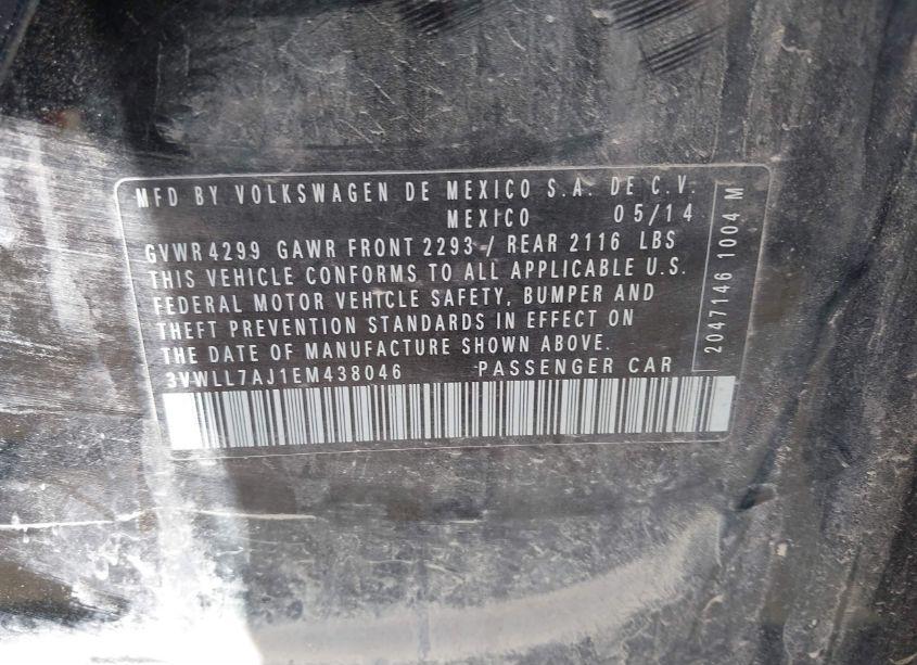 Photo 9 of 2014 Volkswagen Jetta 2.0L TDI (VIN 3VWLL7AJ1EM438046)