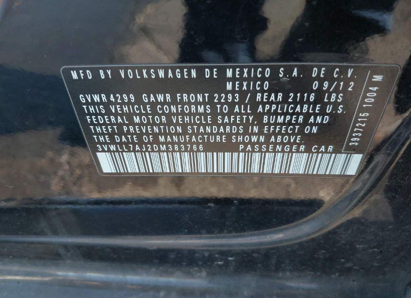 Photo 9 of 2013 Volkswagen Jetta 2.0L TDI (VIN 3VWLL7AJ2DM383766)