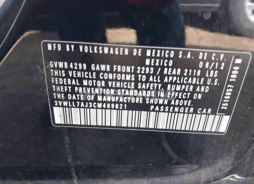 Photo 9 of 2012 Volkswagen Jetta 2.0L TDI (VIN 3VWLL7AJ3CM469621)