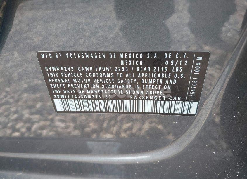 Photo 9 of 2013 Volkswagen Jetta 2.0L TDI (VIN 3VWLL7AJ3DM375157)