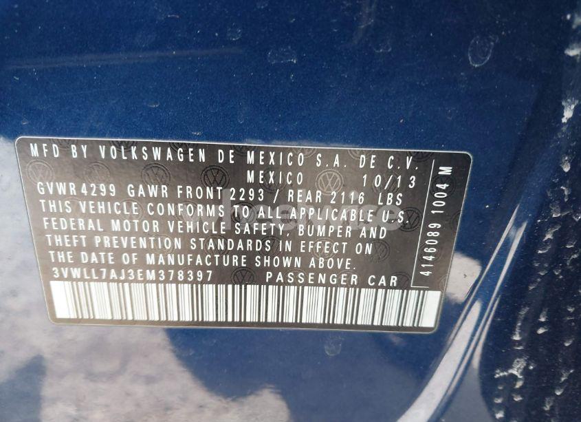 Photo 9 of 2014 Volkswagen Jetta 2.0L TDI (VIN 3VWLL7AJ3EM378397)