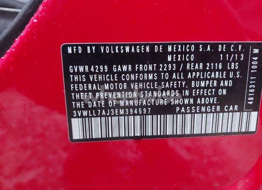 Photo 9 of 2014 Volkswagen Jetta 2.0L TDI (VIN 3VWLL7AJ3EM394597)