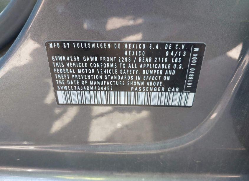 Photo 9 of 2013 Volkswagen Jetta 2.0L TDI (VIN 3VWLL7AJ4DM434457)