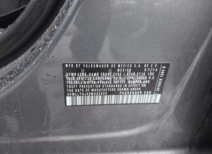 Photo 9 of 2014 Volkswagen Jetta 2.0L TDI (VIN 3VWLL7AJ4EM332920)