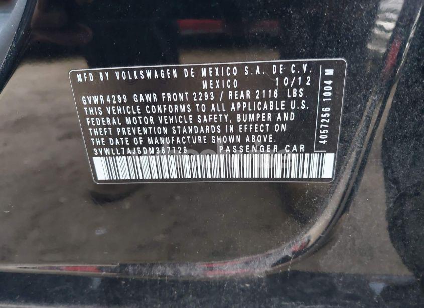 Photo 9 of 2013 Volkswagen Jetta 2.0L TDI (VIN 3VWLL7AJ5DM387729)