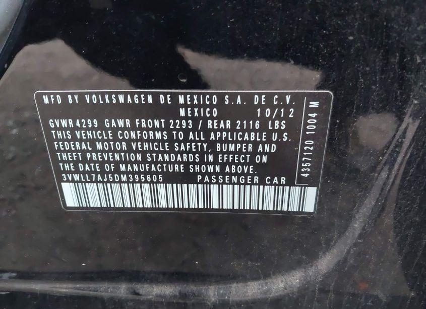 Photo 9 of 2013 Volkswagen Jetta 2.0L TDI (VIN 3VWLL7AJ5DM395605)