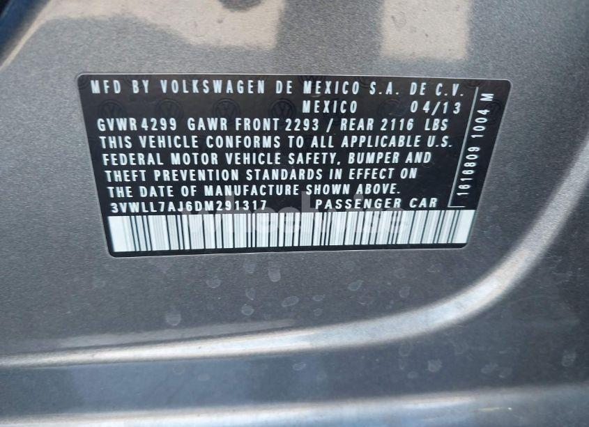 Photo 9 of 2013 Volkswagen Jetta 2.0L TDI (VIN 3VWLL7AJ6DM291317)