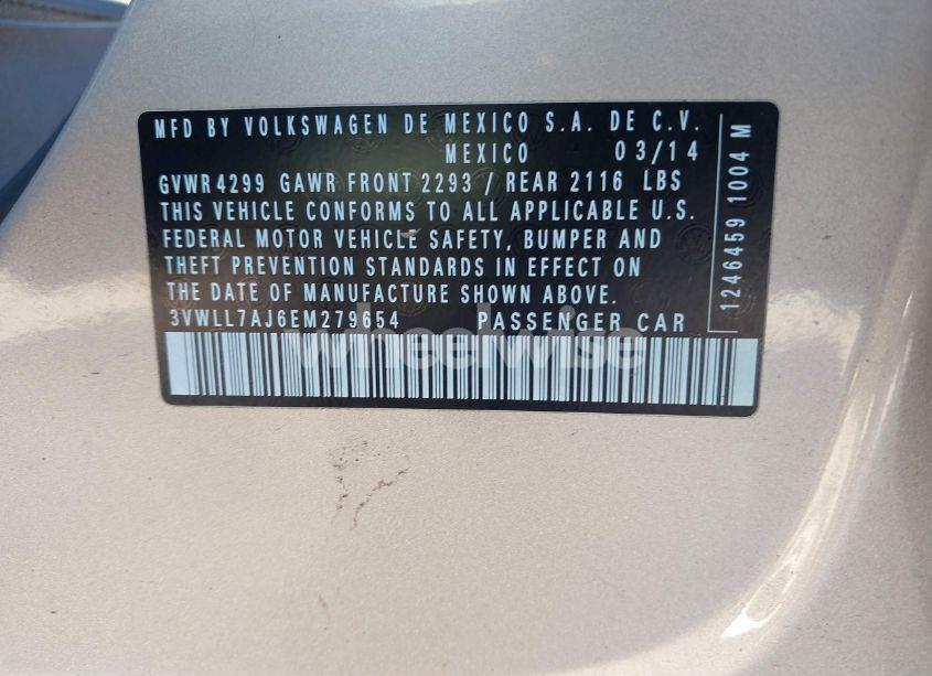 Photo 9 of 2014 Volkswagen Jetta 2.0L TDI (VIN 3VWLL7AJ6EM279654)