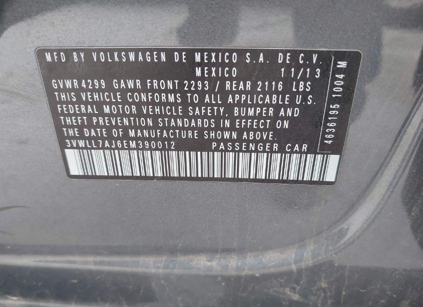 Photo 9 of 2014 Volkswagen Jetta 2.0L TDI (VIN 3VWLL7AJ6EM390012)