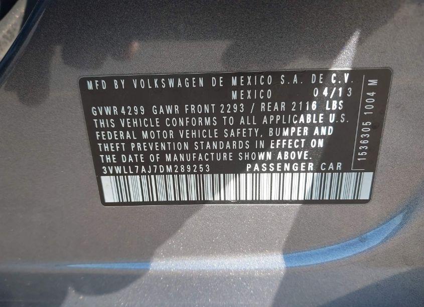 Photo 9 of 2013 Volkswagen Jetta 2.0L TDI (VIN 3VWLL7AJ7DM289253)