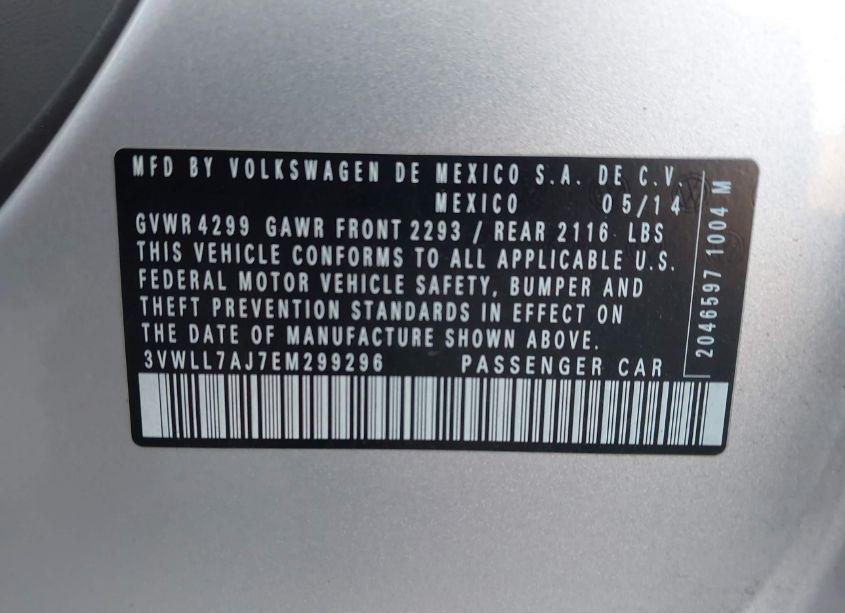 Photo 9 of 2014 Volkswagen Jetta 2.0L TDI VALUE EDITION (VIN 3VWLL7AJ7EM299296)