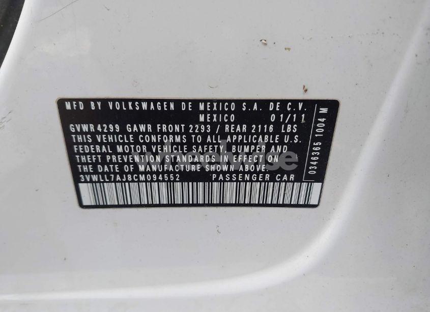 Photo 9 of 2012 Volkswagen Jetta 2.0L TDI (VIN 3VWLL7AJ8CM094552)