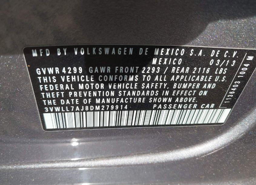 Photo 9 of 2013 Volkswagen Jetta 2.0L TDI (VIN 3VWLL7AJ8DM279914)