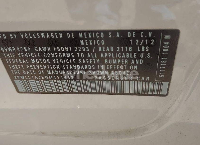 Photo 9 of 2013 Volkswagen Jetta 2.0L TDI (VIN 3VWLL7AJ8DM411442)