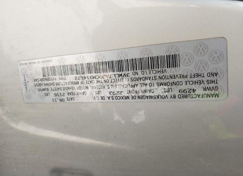 Photo 9 of 2012 Volkswagen Jetta 2.0L TDI (VIN 3VWLL7AJ9CM314572)