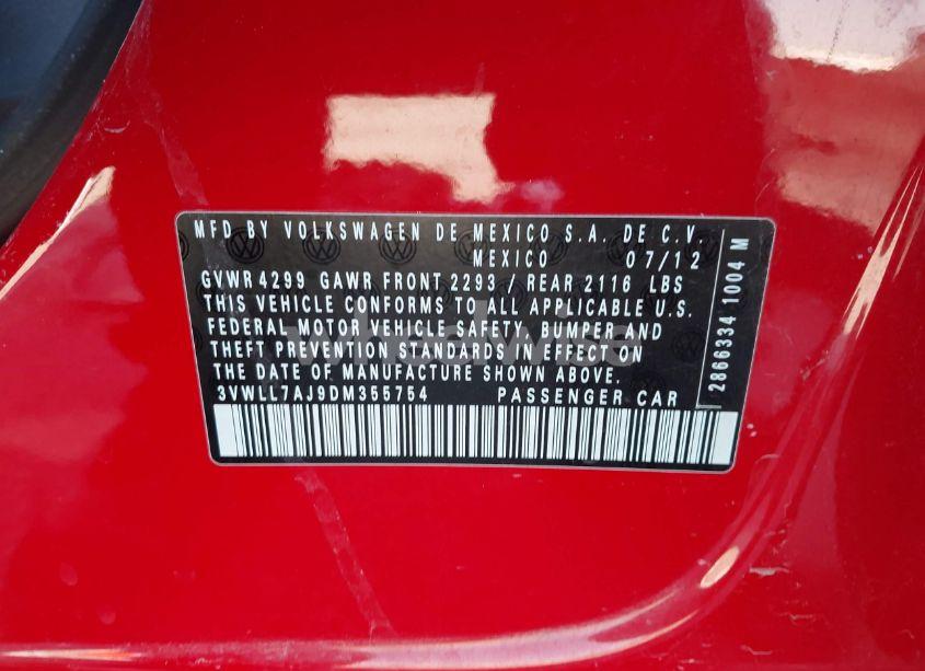 Photo 9 of 2013 Volkswagen Jetta 2.0L TDI (VIN 3VWLL7AJ9DM355754)