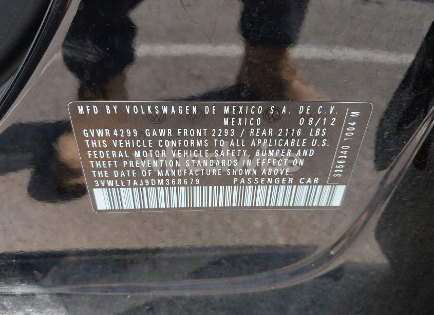 Photo 9 of 2013 Volkswagen Jetta 2.0L TDI (VIN 3VWLL7AJ9DM368679)