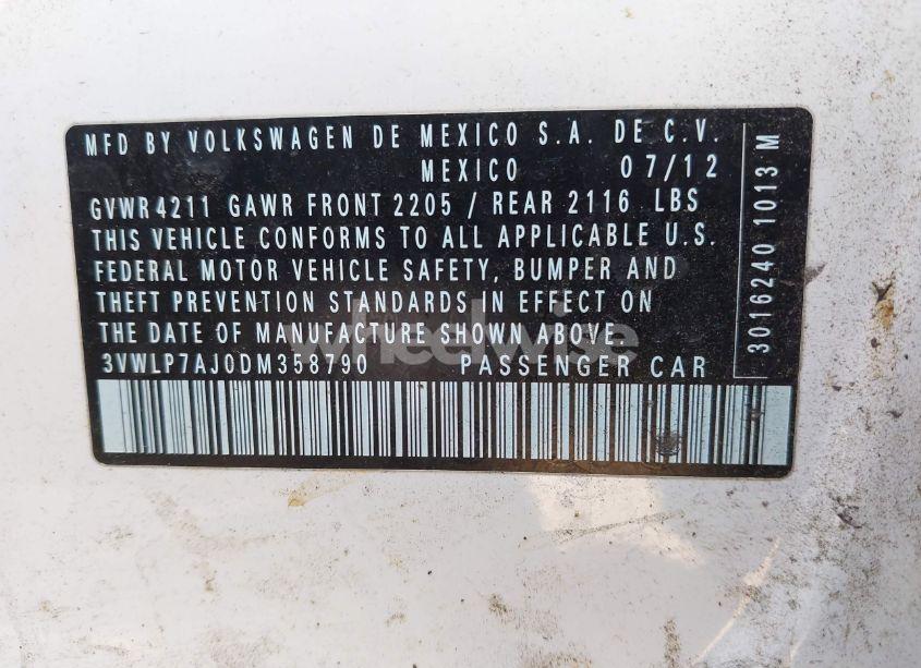 Photo 9 of 2013 Volkswagen Jetta 2.5L SEL (VIN 3VWLP7AJ0DM358790)