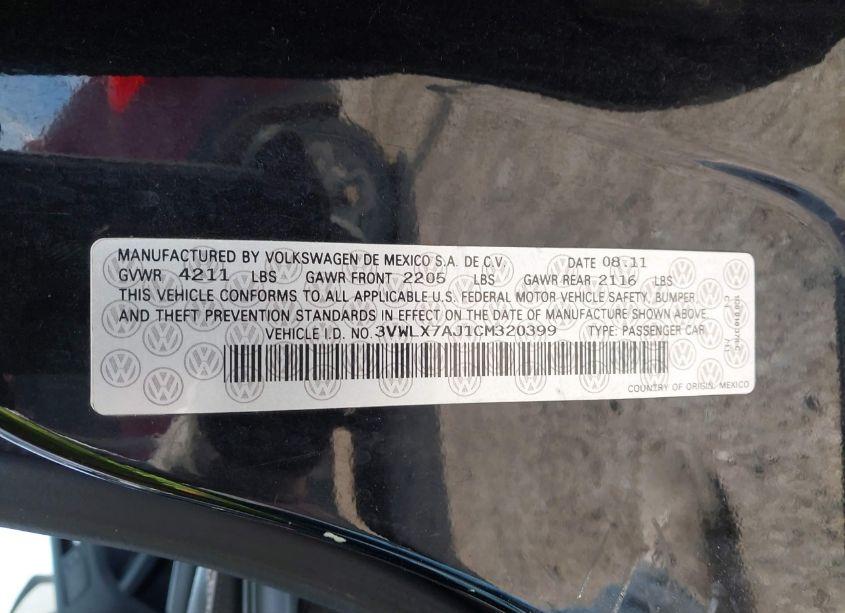 Photo 9 of 2012 Volkswagen Jetta 2.5L SEL (VIN 3VWLX7AJ1CM320399)