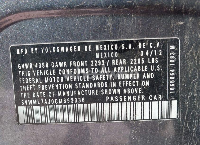 Photo 9 of 2012 Volkswagen Jetta SPORTWAGEN 2.0L TDI (VIN 3VWML7AJ0CM693336)