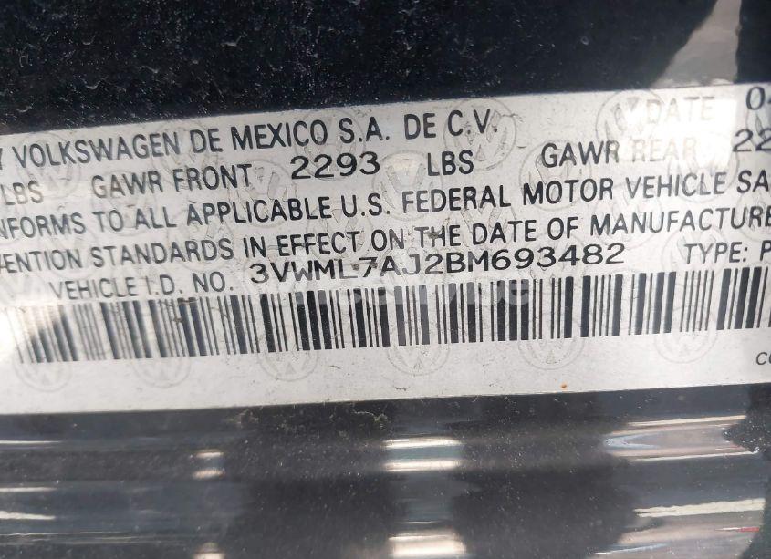 Photo 9 of 2011 Volkswagen Jetta SPORTWAGEN 2.0L TDI (VIN 3VWML7AJ2BM693482)