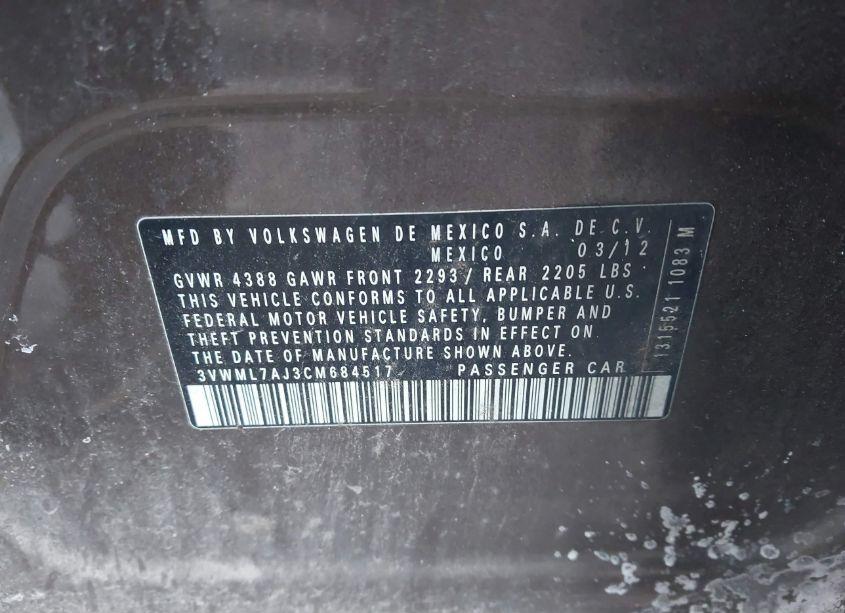 Photo 9 of 2012 Volkswagen Jetta SPORTWAGEN 2.0L TDI (VIN 3VWML7AJ3CM684517)