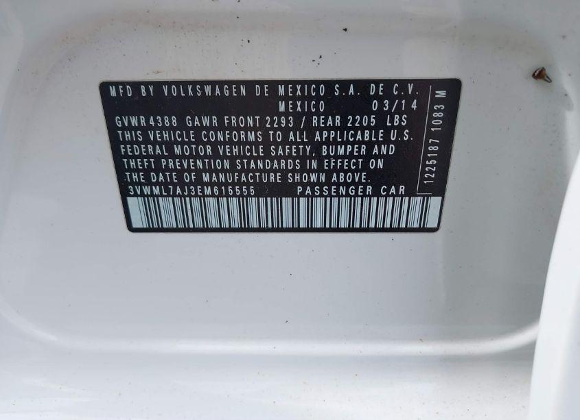 Photo 9 of 2014 Volkswagen Jetta SPORTWAGEN 2.0L TDI (VIN 3VWML7AJ3EM615555)