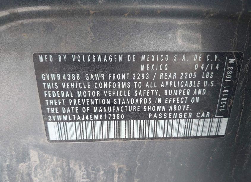 Photo 9 of 2014 Volkswagen Jetta SPORTWAGEN 2.0L TDI (VIN 3VWML7AJ4EM617380)