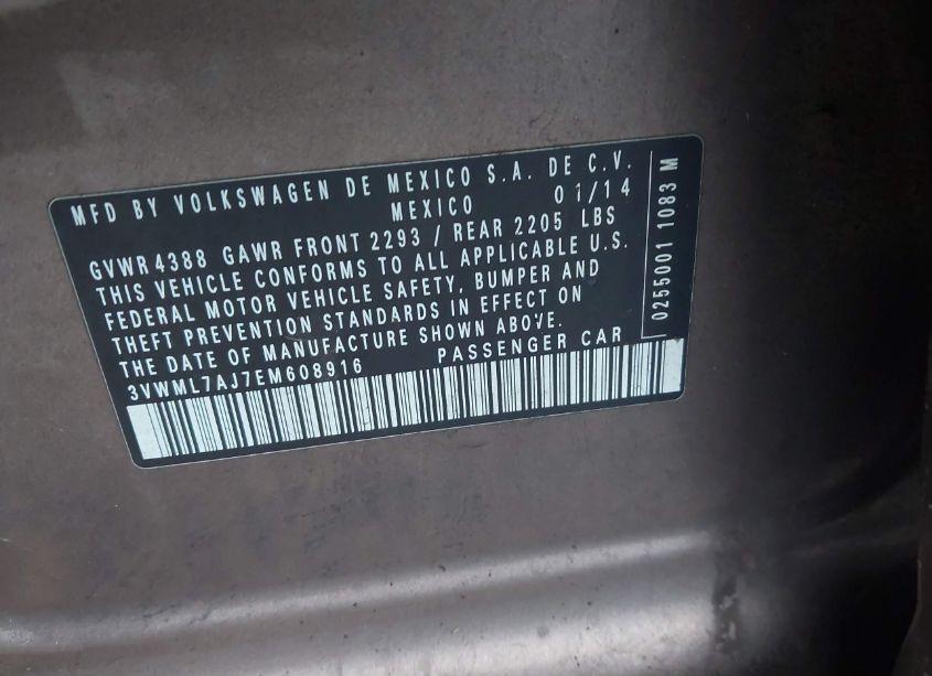Photo 9 of 2014 Volkswagen Jetta SPORTWAGEN 2.0L TDI (VIN 3VWML7AJ7EM608916)