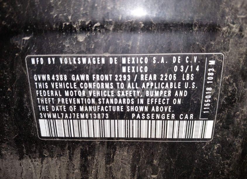 Photo 9 of 2014 Volkswagen Jetta SPORTWAGEN 2.0L TDI (VIN 3VWML7AJ7EM613873)