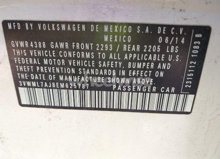 Photo 9 of 2014 Volkswagen Jetta SPORTWAGEN 2.0L TDI (VIN 3VWML7AJ8EM625787)