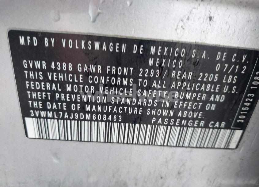 Photo 9 of 2013 Volkswagen Jetta SPORTWAGEN 2.0L TDI (VIN 3VWML7AJ9DM608463)