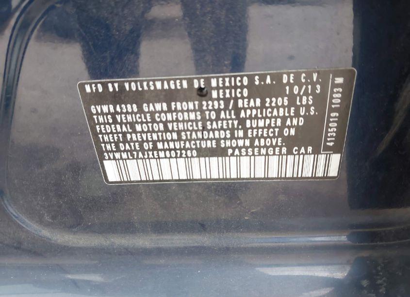 Photo 9 of 2014 Volkswagen Jetta SPORTWAGEN 2.0L TDI (VIN 3VWML7AJXEM607260)