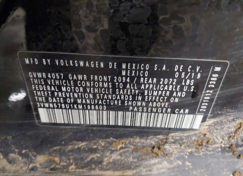 Photo 9 of 2019 Volkswagen Jetta 1.4T S (VIN 3VWN57BU1KM198603)