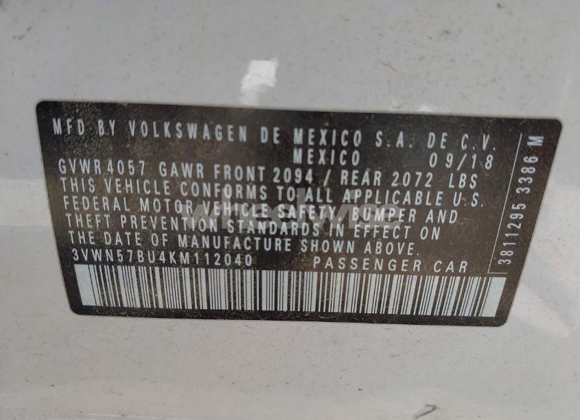 Photo 9 of 2019 Volkswagen Jetta 1.4T S (VIN 3VWN57BU4KM112040)