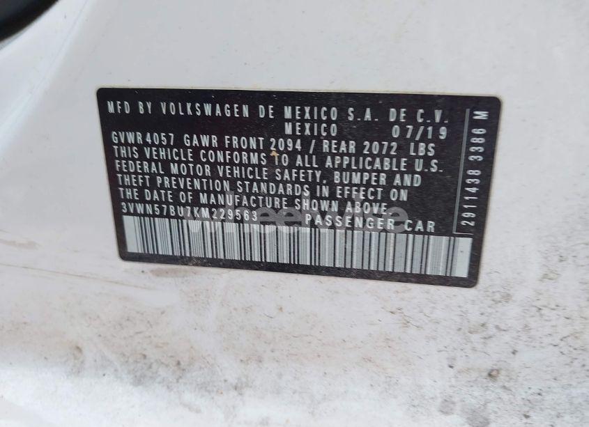 Photo 9 of 2019 Volkswagen Jetta 1.4T S (VIN 3VWN57BU7KM229563)