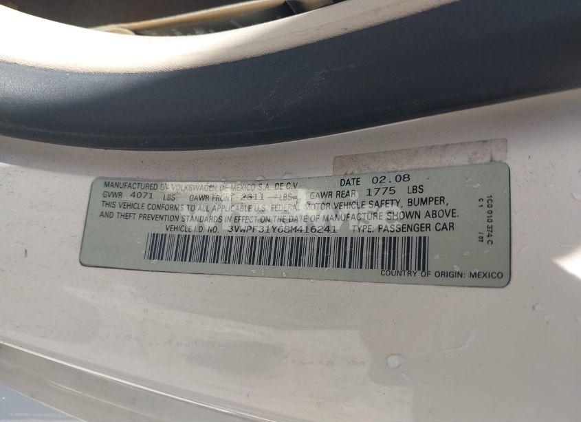 Photo 9 of 2008 Volkswagen New BEETLE S (VIN 3VWPF31Y68M416241)