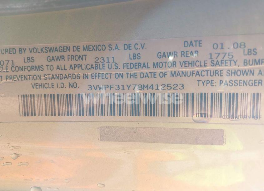 Photo 9 of 2008 Volkswagen New BEETLE S (VIN 3VWPF31Y78M412523)