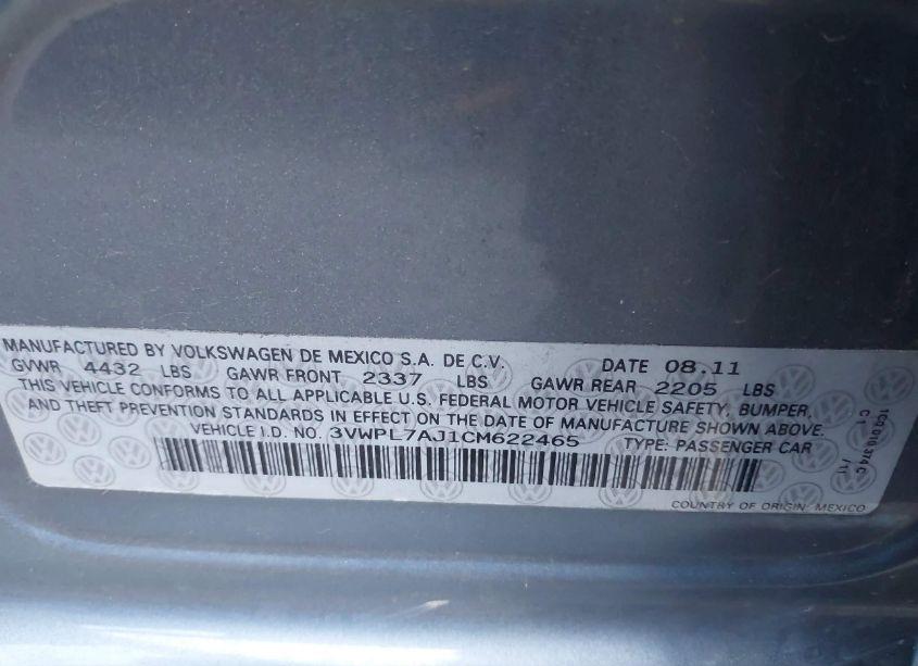 Photo 9 of 2012 Volkswagen Jetta SPORTWAGEN 2.0L TDI (VIN 3VWPL7AJ1CM622465)